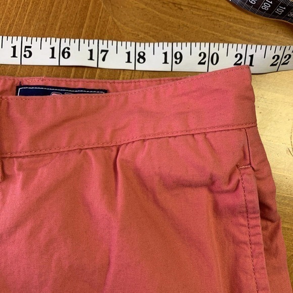 Vineyard Vines Men Sz 42 Khaki Pink Salmon Classic Fit Golf Short Flat Front - Picture 6 of 8